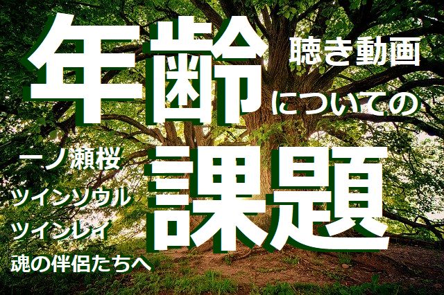 年齢差のあるツインたちへ 女性が年上のツインたちへ 年齢についての課題